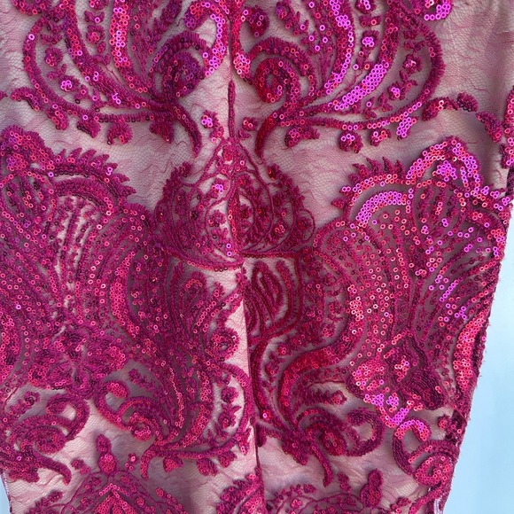 Free People Mini Dress Sequin Night Shimmer V-Neck Party Cocktail Club Size 2 - Picture 12 of 15